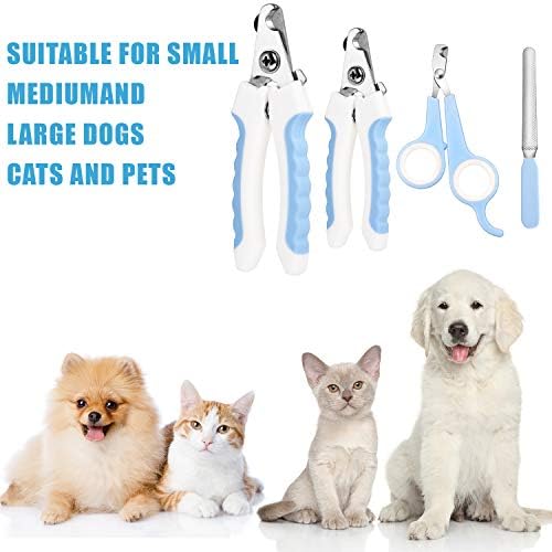 Mudder 4 Pieces Dog Nail Clippers Kit Dog Cat Pets Nail Clipper and Trimmer - Image 6