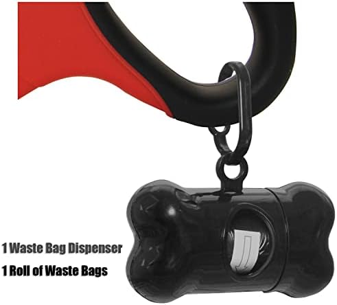 16 ft Retractable Dog Leash for Large Dogs up to 44 lbs,Tangle-Free Nylon Tape,Red M - Image 4