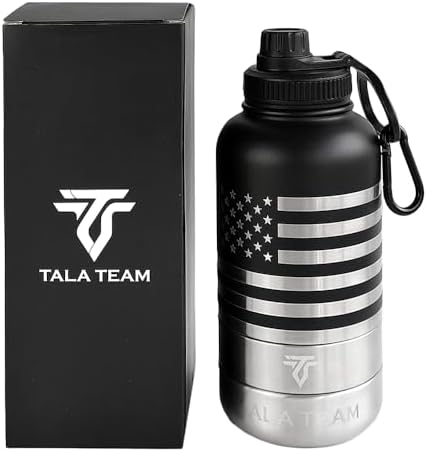 Insulated Dog Water Bottle Portable (32oz) - Dog Travel Water Bottle with a Hook for Hiking & 2 Bowls Attached. Pet Travel Accessories, Puppy Essentials, Portable Pet Dispenser. - Image 6