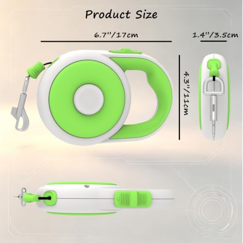 16Ft Retractable Dog Leash for Small Medium Dog Up to 50lbs, Green - Image 3