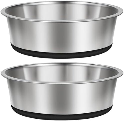 Taglory Stainless Steel Dog Bowls Set of 2, Non-Slip Base, 11 Cup, 84oz by Taglory