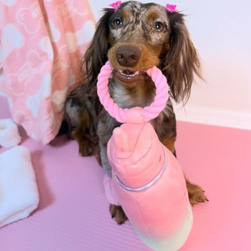 Haute Diggity Dog Pawlates Princess Water Bottle Plush Dog Toy Funny Parody - Image 7