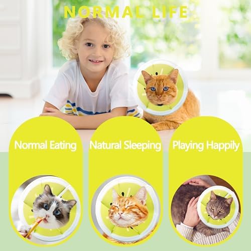 Soft Adjustable Cat Cone Collar, Comfortable Cat Recovery Collar - Image 5