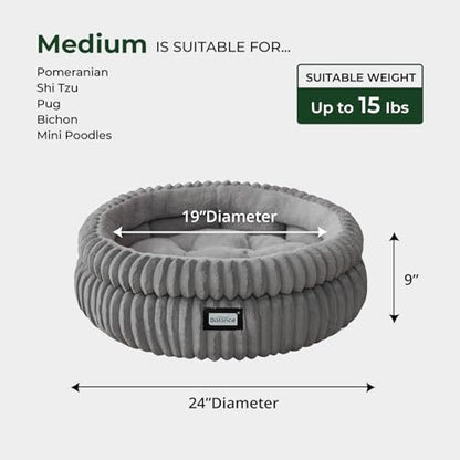 BALANCE Cat Bed Kitten Bed, Washable Round Cat Beds for Indoor Cats,Super Soft Plush Faux Fur Pet Bed for Puppy and Kitten with Anti-Slip Bottom - Image 5