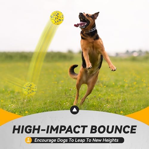 FUSOTO 2Pcs Dog Balls, Tennis Balls for Dog, Yellow - Image 2