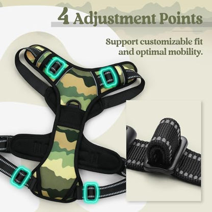 rabbitgoo Dog Harness, No Pull for Large Dogs with 2 Leash Clips, Pet Vest - Image 4