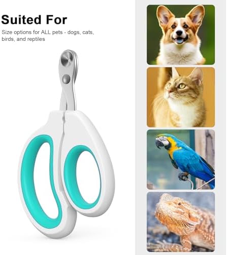 Aogeili Cat Nail Clippers - Stainless Steel, Non-Slip, Safe for Small Pets - Image 2