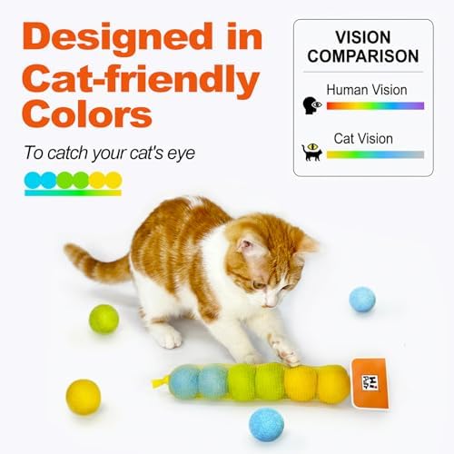 100% Wool Felt Cat Toy Balls – 6-Pack, 3 Colors – Natural, Durable & Safe Size for Indoor Cats - Image 2
