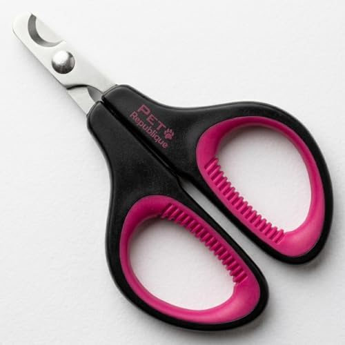 Cat Nail Clippers by Pet Republique – Professional Stainless-Steel Nail Clipper for Cats, Kittens, Hamster, Rabbits, Birds, & Small Breed Animals Claw Trimmer (Black+Pink) - Image 3