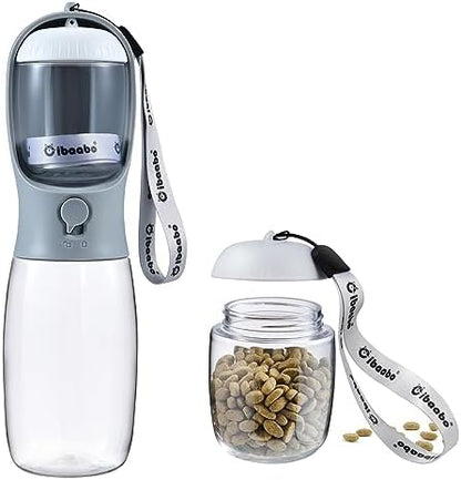 Cibaabo Dog Water Bottle Portable with Food Container & Filter for Travel by Cibaabo