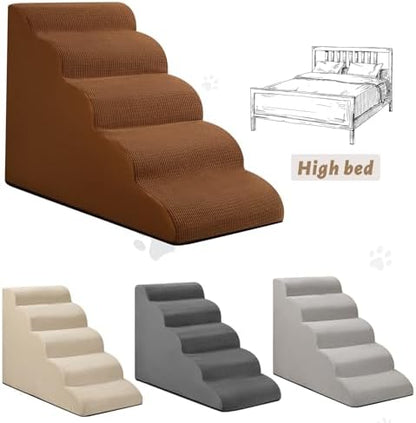 Aodisman Dog Stairs for High Bed,5-Step Pet Ramp for Small Dogs and Cats - Image 3