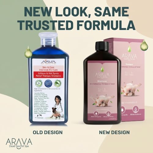 Arava Natural Medicated Dog Shampoo – Anti Yeast Anti Itch Dog Shampoo - Healthy Skin & Coat - First Aid in Hot Spots Ringworm Scrapes Abrasions & Dermatologic Infections - 400ml / 13.5 fl oz - Image 2