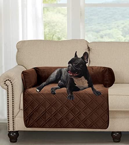 Brilliant Sunshine Chocolate Velvet Dog Sofa Slipcover, Medium by BrilliantSunshine