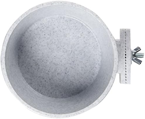 Lixit Quick Lock Removable Cage Bowls for Rabbits, Guinea Pigs, Gerbils, Ferrets, Dogs, Cats, Birds, and Other Small Animals - Made in USA (Gray, 20 Ounce) - Image 2