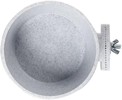 Lixit Quick Lock Removable Cage Bowls for Rabbits, Guinea Pigs, Gerbils, Ferrets, Dogs, Cats, Birds, and Other Small Animals - Made in USA (Gray, 20 Ounce) - Image 2