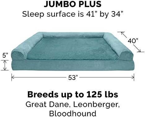 Furhaven Replacement Dog Bed Cover Plush & Suede Sofa-Style, Machine Washable - Deep Pool, Jumbo Plus (XX-Large) - Image 3