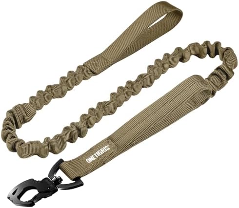 OneTigris Tactical Bungee Leash with 2 Handles Quick Release (Tan) by OneTigris
