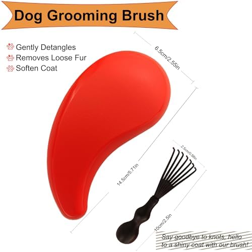 Puppy Brush - Soft Dog Brush (Orange) - Image 2