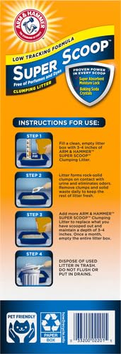 Arm & Hammer Super Scoop Litter, Unscented, 20 Lbs