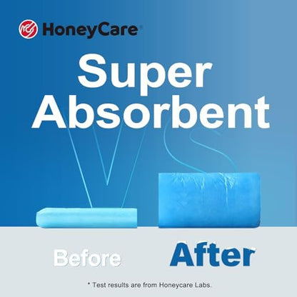 HONEY CARE All-Absorb, X-Large 28" x 34", 40 Count, Dog and Puppy Training Pads, Ultra Absorbent and Odor Eliminating, Leak-Proof 5-Layer Potty Training Pads with Quick-Dry Surface, Blue - Image 5