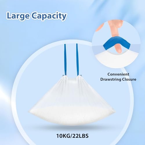 60 Count Drawstring Cat Litter Bags Compatible with PetCova & DuckSky,Thick Automatic & Self Cleaning Litter Box Liners,Tear-Resistant Cat Litter Liner,Heavy Duty,Leak-Proof - Image 4
