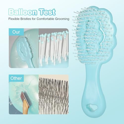 Cloud Shape Small Dog Grooming Brush (Sky Blue） - Image 3