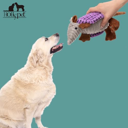 Hollypet Armadillo Squeaky Puppy Dog Toys for Small Medium Dogs, 8" - Image 5