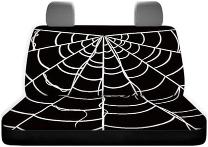 Spider Web Car Rear Seat Covers,Auto Back Seat Protector Decoration Non-Slip Mat Flat Cloth Vehicles Rear Bench Cover for Women Men - Image 6