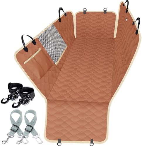 Lassie Dog Car Seat Covers for Back Seat with 2 Seat Belts, Universal Fit by Lassie