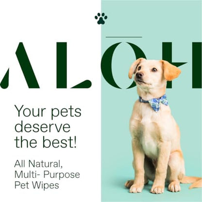 ALŌH Hypoallergenic Multi-Purpose Pet Wipes, All-Natural & Unscented - Image 5