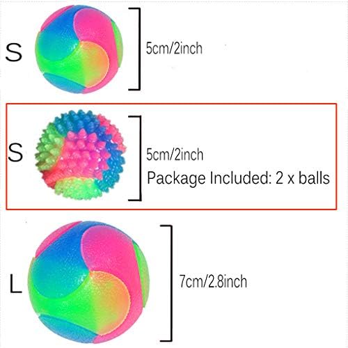 2Pcs Dog Balls,2inch Light Up Dog Balls,Flashing Elastic Ball,Glowing Interactive Led Pet Toys for Puppy Small Medium Dogs Cats - Image 5