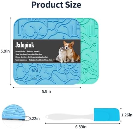 Jalopink Lick Mat for Dogs & Cats, Dog Lick Mat with Suction Cups for Anxiety Relief, Slow Feeder Dog Licking Mat, Puppy Licki Mat for Bath Time, Grooming & Training 2 Pack - Image 6