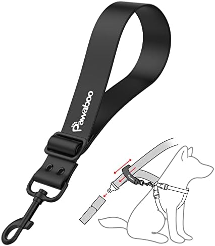 Pawaboo Dog Seat Belt for Car, with 360° Hook，20 in, Chew-Proof, Black by Pawaboo
