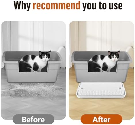 Cat Litter Box Step, Large Cat Litter Ramp with Filter Function, White - Image 6