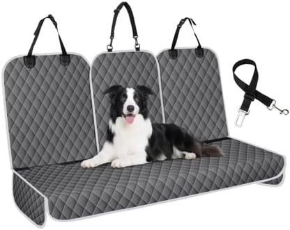 Dog Car Seat Cover for Back Seat, Fits Cars/SUVs/Trucks, M-Charcoal Grey by NECKORY