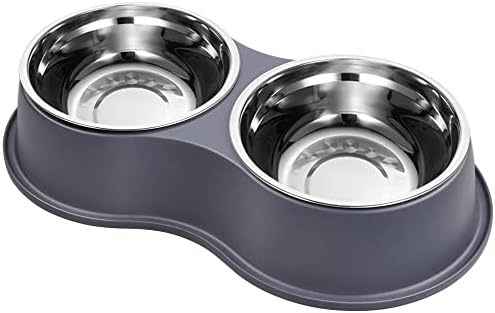 Epetslove Stainless Steel Dog Bowls Double Non-Slip Dog Water and Food Bowl by EpetsLove