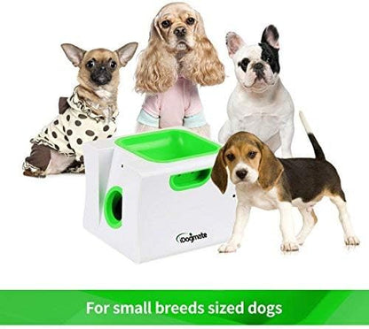 Small Interactive Ball Launcher with Rechargeable, Automatic Dog Ball Thrower for Mini Dog (Small Machine with 3 Balls)