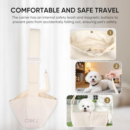 Small Dog Carrier Sling,Dog Slings for Small Dogs,Cat Slings Adjustable - Image 5