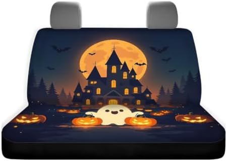 Halloween Moon Car Back Seat Covers,Non-Slip Interior Protective Covers Rear Facing Cars Seat Cushion Seat Cover - Image 5