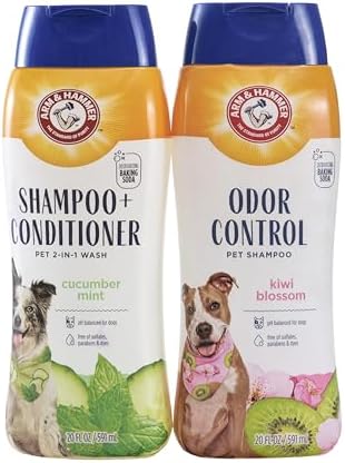 Arm & Hammer Dog Shampoo Combo Pack, Kiwi and Cucumber Mint Scent, 20 Fl Oz by ArmHammer
