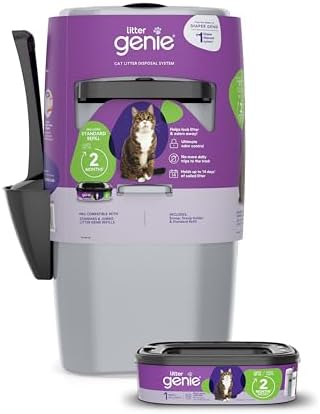 Litter Genie Standard Cat Litter Disposal Pail with 14 ft Standard Refill by LitterGenie