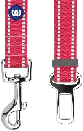 Blueberry Pet Pastel Colored Reflective Dog Harness with Seatbelt Clip – Adjustable No-Pull Pet Vest for Walking and Car Safety, Medium Size in Very Berry - Image 4