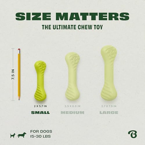 Benebone Natural Rubber Dog Bone Chew Toy, Small - Image 5