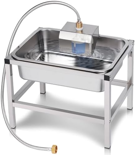 3Gal Automatic Dog Water Bowl Dispenser for Large Dogs Outdoor by KHEARPSL