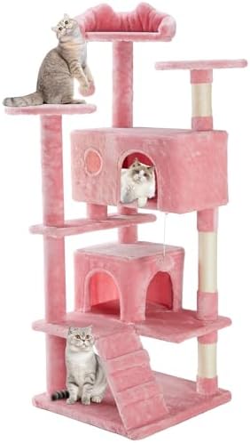 DUMOS 54 Inch Cat Tree Tower with Scratching Posts, Indoor Use by DumosLifestyle