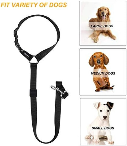 Dog Seat Belts, CGBOOM 2 Pack Dual Use Dog Car Seatbelts Harness Adjustable Car Headrest Restraint for Vehicle Nylon Pet Cat Dog Safety Leads Seat Belts for Large Medium Small Dogs - Image 5