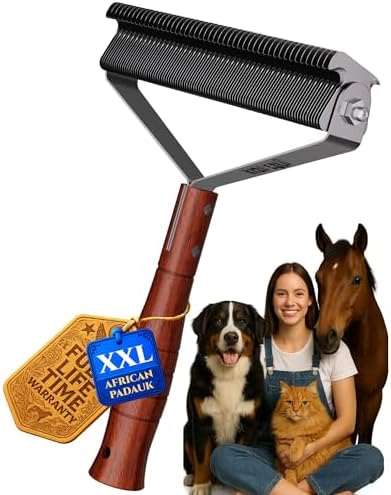 Max Undercoat Rake for Dogs & Cats, Dog Brush for Shedding, Dematting Comb by KIZOESLO
