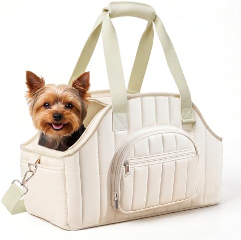 XIAPIA Dog Purse Carrier for Small Dog, Sturdy Travel Tote with Hard Bottom by XIAPIA