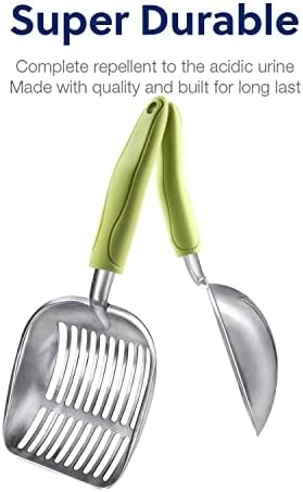 WePet Cat Litter Scoop, Aluminum Alloy Sifter, Kitty Metal Scooper, Deep Shovel, Long Handle, Poop Sifting, Kitten Pooper Lifter, Durable, Heavy Duty, for Litter Box - Image 5