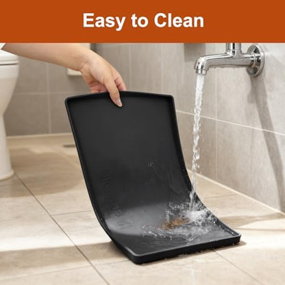 19" x 12" Extra Thick Silicone Mat Waterproof with Raised Edge, Black - Image 6